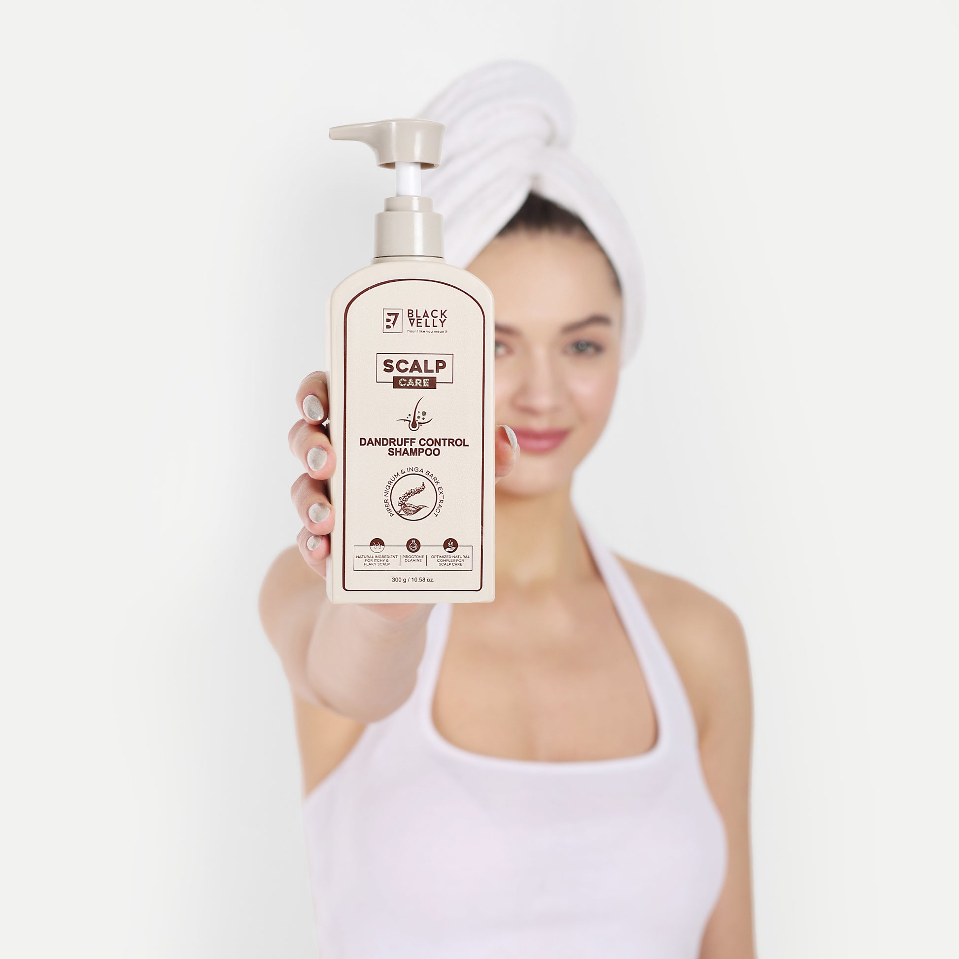 Scalp Care Dandruff Control Shampoo with Piper Nigrum & Inga Bark - 300 g