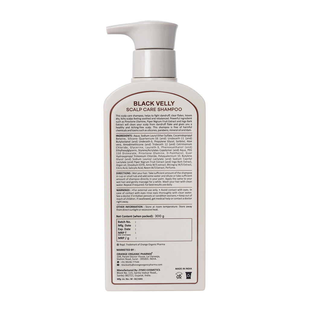 Scalp Care Dandruff Control Shampoo with Piper Nigrum & Inga Bark - 300 g