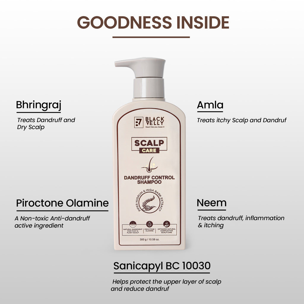Scalp Care Dandruff Control Shampoo with Piper Nigrum & Inga Bark - 300 g