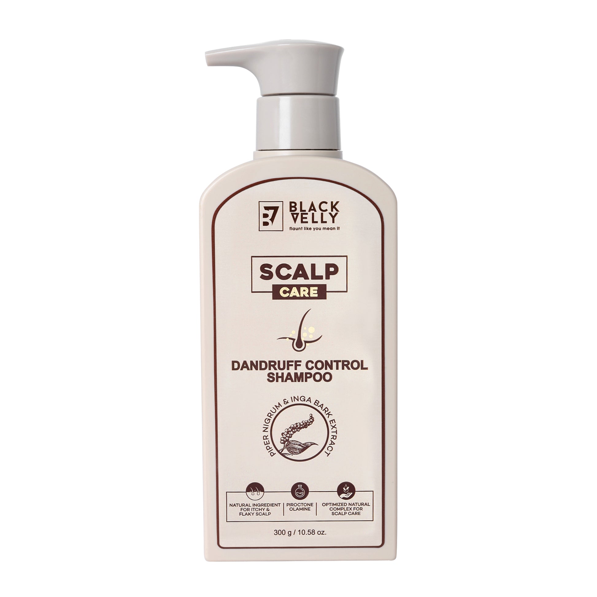 Scalp Care Dandruff Control Shampoo with Piper Nigrum & Inga Bark - 300 g