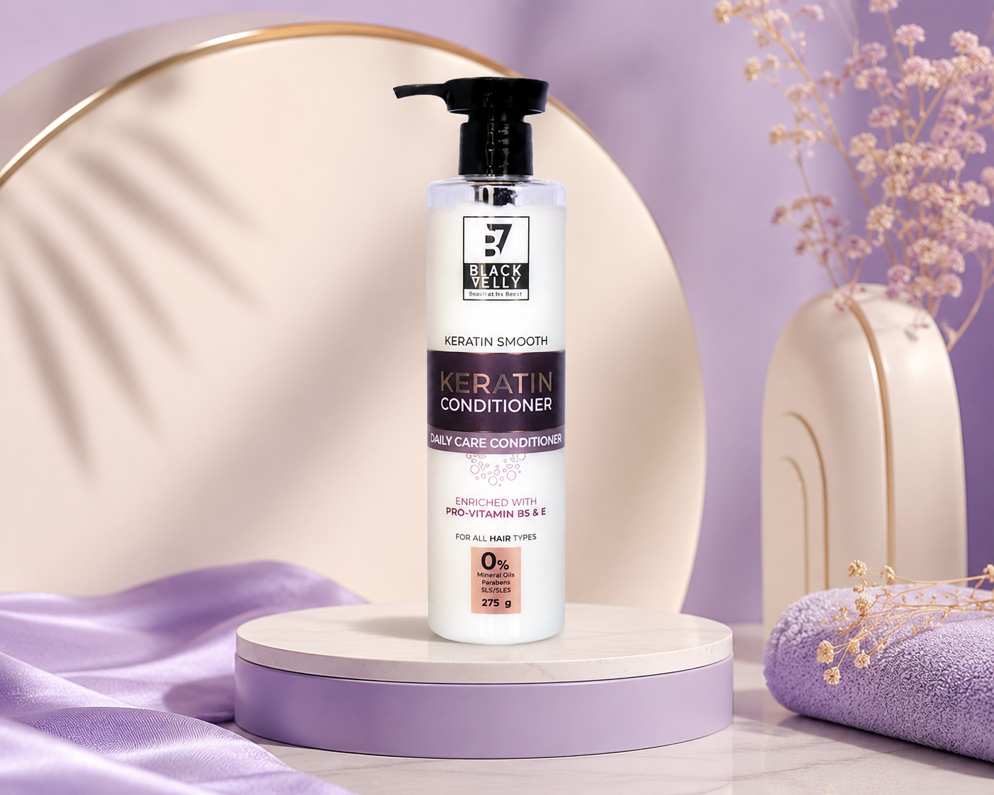 Keratin Smooth Daily Care Conditioner with Pro-Vitamin B5 & E - 275 g