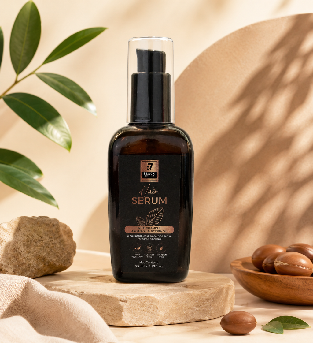 Polishing & Smoothing Vitamin E Hair Serum with Argan Oil & Jojoba Oil - 75ml